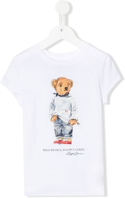 Ralph Lauren Kids teddy bear-print short-sleeved T-shirt