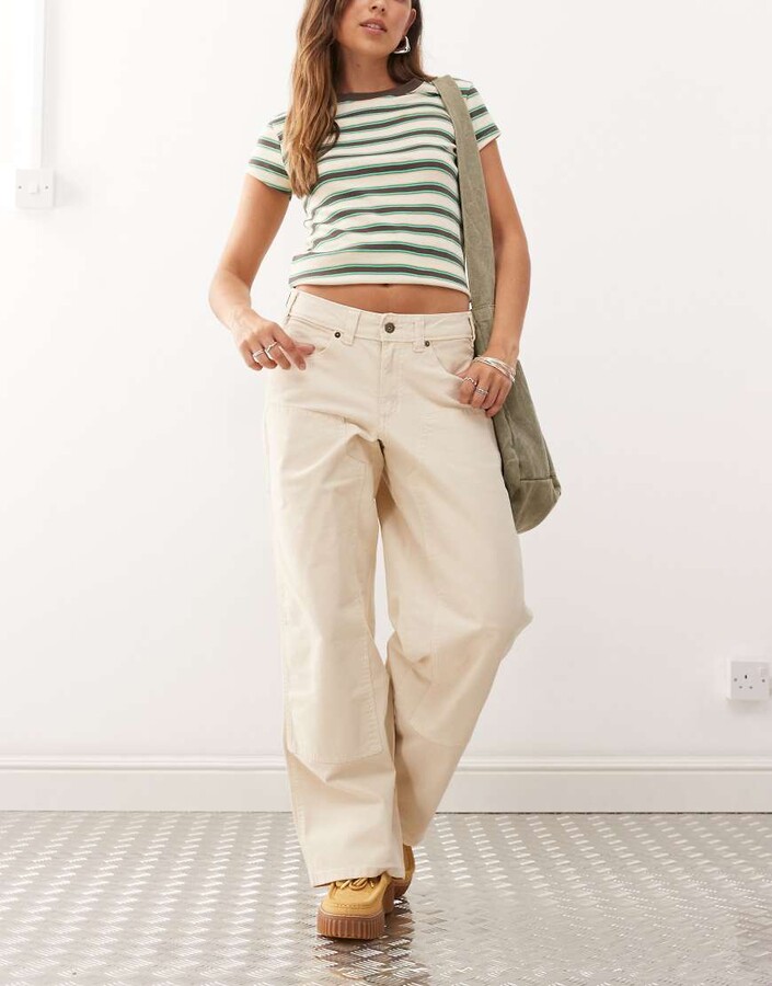 Dickies River Ranch double knee pants in off white