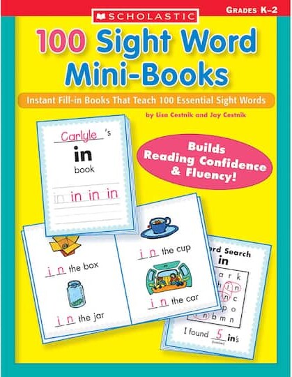 Scholastic 100 Sight Word Mini-Books Workbook