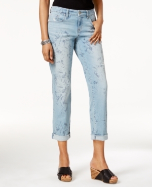Style&Co. Style & Co Style & Co Petite Curvy Printed Boyfriend Jeans, Created for Macy's