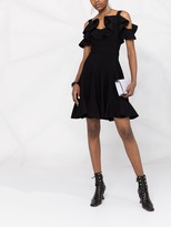 Thumbnail for your product : Alexander McQueen Ruffle-Sleeve Skater Dress