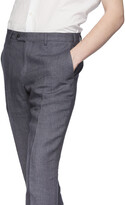 Thumbnail for your product : eidos Grey Linen Slim Suit Trousers