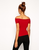 Thumbnail for your product : ASOS The Off Shoulder Top With Short Sleeves