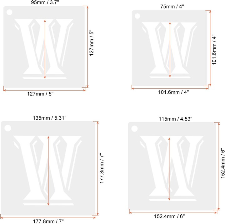 Unique Bargains Letter Stencils Reusable Plastic Alphabet Templates