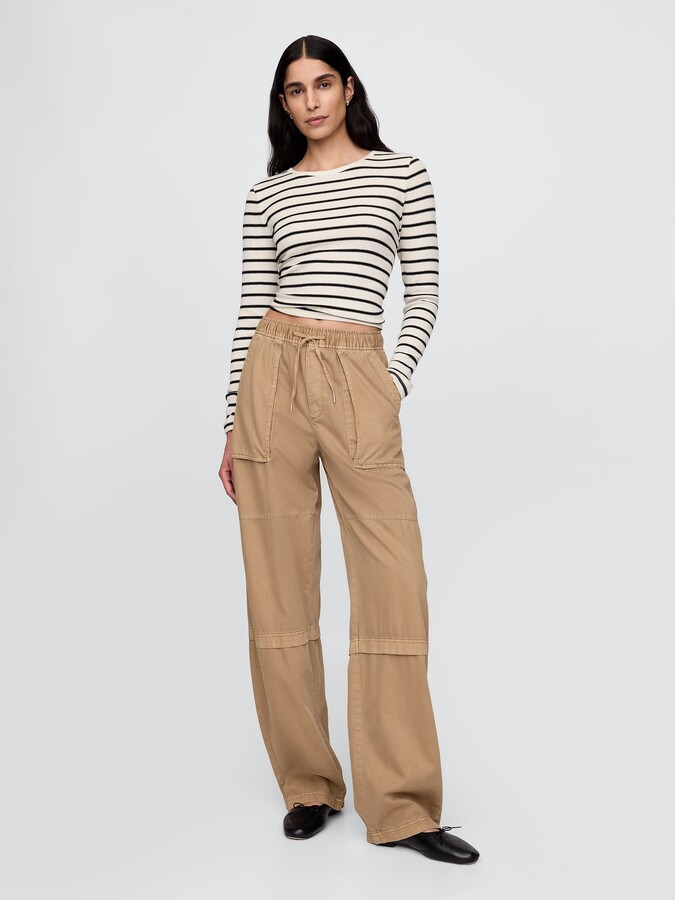 Gap Mid Rise Easy Utility Barrel Pants