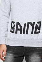 Thumbnail for your product : boohoo Gainz Slogan Sweatshirt