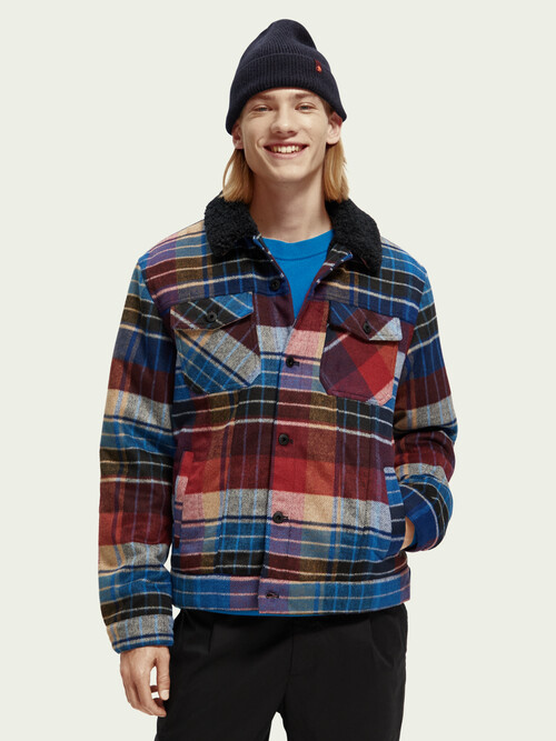 Sherpa-lined trucker jacket | Men - ShopStyle