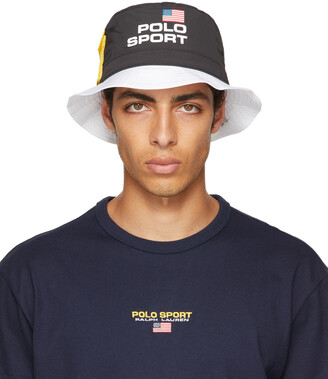Polo Ralph Lauren Black & White 'Polo Sport' Bucket Hat - ShopStyle