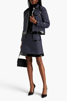 Thumbnail for your product : Huishan Zhang Lucy faux patent-leather trims tweed jacket