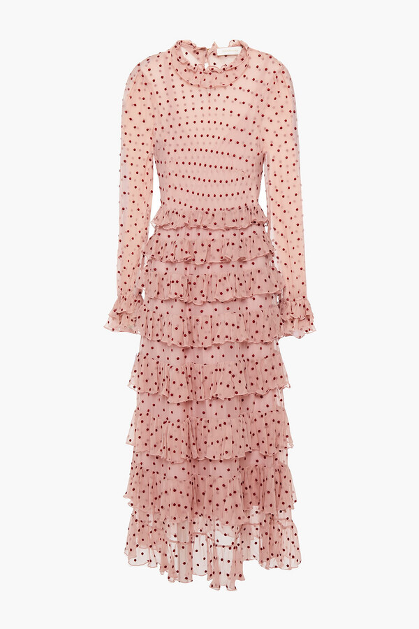 Zimmermann Wavelength Tiered Swissdot Midi Dress