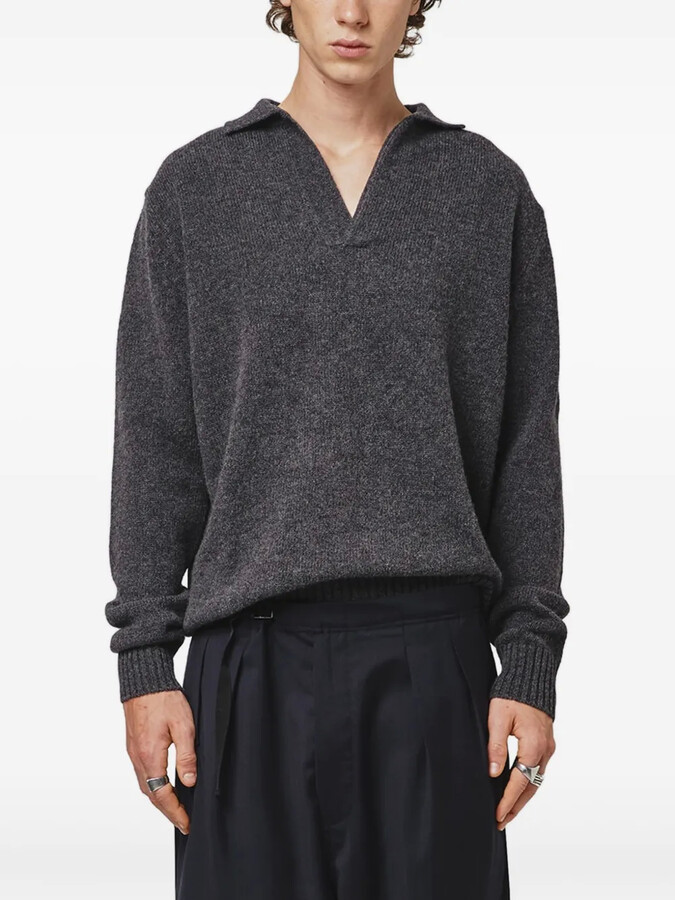 SEVEN GAUGE Knitted Polo Sweater