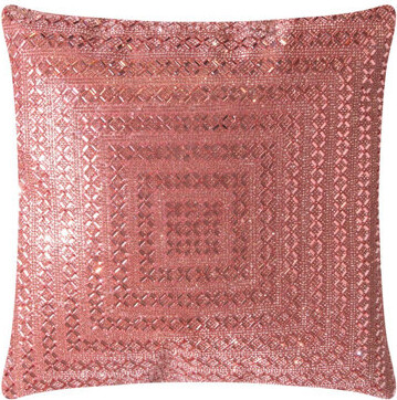 Sparkles Home Madison Avenue Throw Pillow | Rhinestone X-Pattern | Velvet Back | Feather Fill
