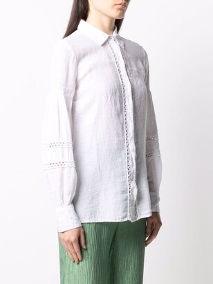 120% Lino Embroidered Button-Down Shirt