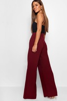 Thumbnail for your product : boohoo Petite High Waisted Woven Wide Leg Pants