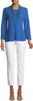 Thumbnail for your product : Eileen Fisher 3/4-Sleeve Linen-Blend Sweater