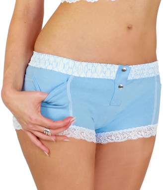 FOXERS Light Blue Boxer Brief with Trellis Band (S)