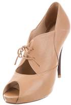 Thumbnail for your product : Fendi Peep-Toe Lace-Tie Booties