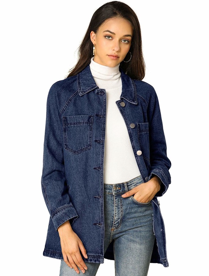 long length denim jacket