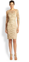 Thumbnail for your product : David Meister Embroidered Illusion Cocktail Dress