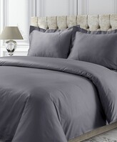 Thumbnail for your product : Tribeca Living 750 Thread Count Sateen Oversized Solid King Duvet Cover Set