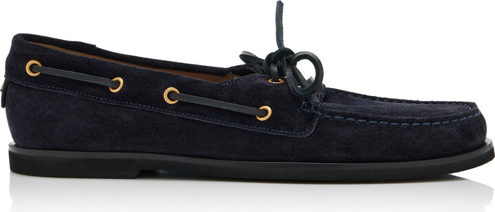 Gianvito Rossi Vandèe Suede Boat Shoes