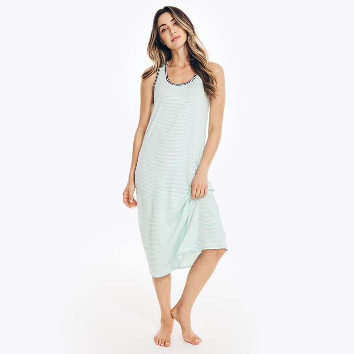 Nautica Striped Maxi Sleep Dress ShopStyle Lingerie