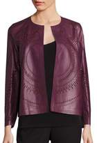Thumbnail for your product : Lafayette 148 New York Callia Leather Laser-Cut Jacket