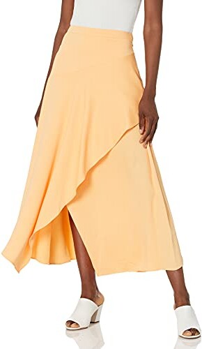 bcbg red maxi skirt