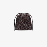 Thumbnail for your product : Miu Miu black Faille ditsy floral drawstring bag