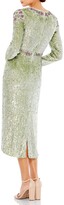 Thumbnail for your product : Mac Duggal Sequined Long-Sleeve Sheath Dress