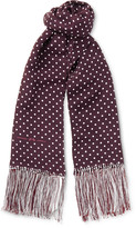 Thumbnail for your product : Connolly + Goodwood Polka-Dot Silk Scarf