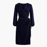 Thumbnail for your product : J.Crew Petite wrap dress in drapey velvet