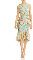 Eliza J Sleeveless Flutter Hem Floral Dress - ShopStyle