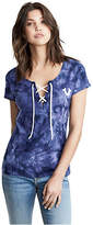 Thumbnail for your product : True Religion HORSESHOE TIE-DYE LACE UP TEE
