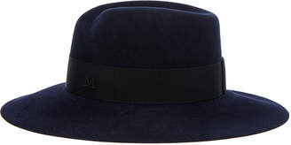 Maison Michel Virginie Felt Hat in Navy | FWRD