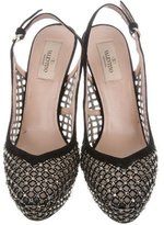 Thumbnail for your product : Valentino Embellished Platform Pumps