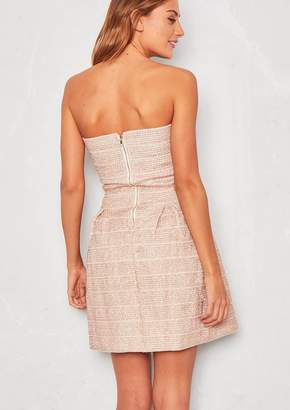 Ever New Ever New Jennette Metallic Pink Bandeau Mini Dress
