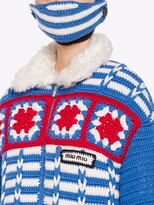Thumbnail for your product : Miu Miu Crochet-Knit Wool Jacket