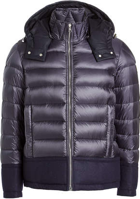Moncler Riom Quilted Down Jacket with Wool
