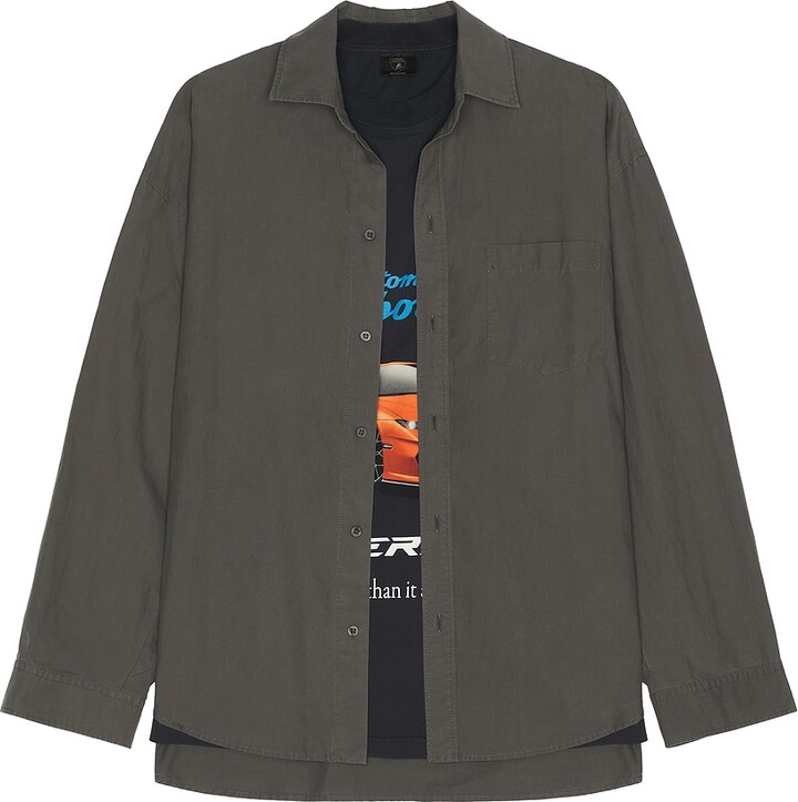 Balenciaga x Lamborghini Long Sleeve Layered Shirt in Grey