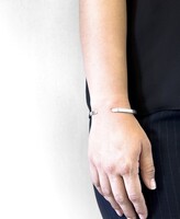 Thumbnail for your product : Anchor & Crew Women's Reynolds Element Midi Geometric Silver Bangle