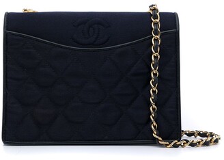 Chanel Pre Owned 1990 diamond quilted CC shoulder bag - ShopStyle