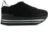 Thumbnail for your product : Hogan Glittered Flatform Sneakers