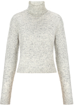 Thumbnail for your product : Whistles Textured Marl Crop Roll Neck