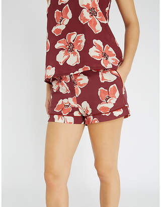 Desmond And Dempsey Floral-print cotton pyjama shorts
