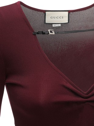 Gucci Draped Jersey L/s Bodysuit