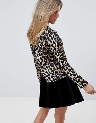 B.young Leopard Print Blouse