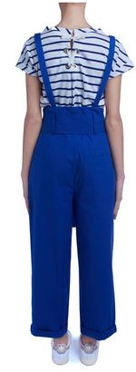 Semi-Couture Pantalone Semicouture Cordell A Vita Alta Bluette