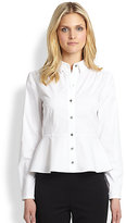 Thumbnail for your product : Elie Tahari Beatrice Peplum Button-Front Shirt