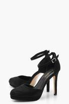 Thumbnail for your product : boohoo Round Toe Platform 2 Part Multi Buckle Straps